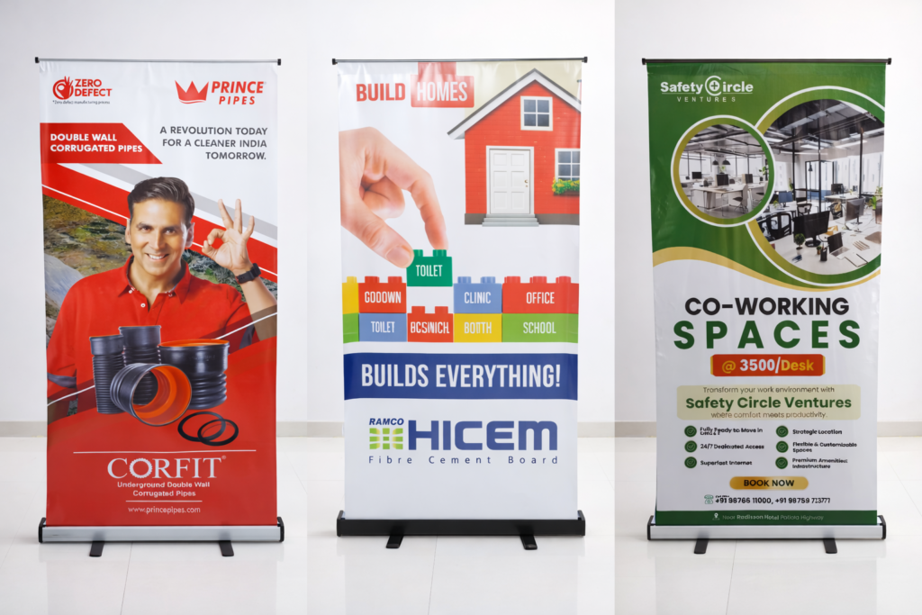 Bundles of rollup standee